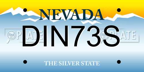 DIN73S Nevada License Plate