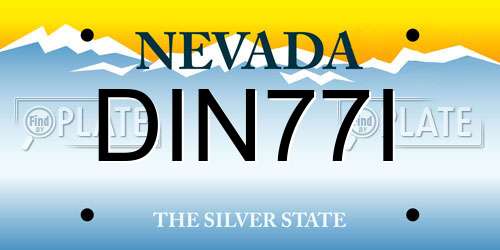 DIN77I Nevada License Plate