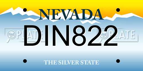 DIN822 Nevada License Plate