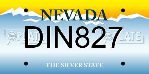 DIN827 Nevada License Plate