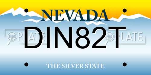 DIN82T Nevada License Plate