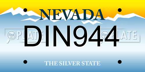 DIN944 Nevada License Plate