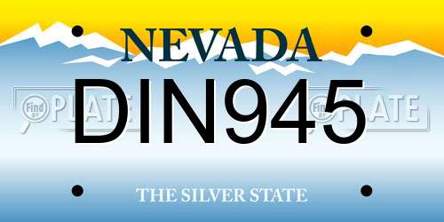 DIN945 Nevada License Plate