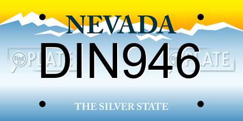 DIN946 Nevada License Plate