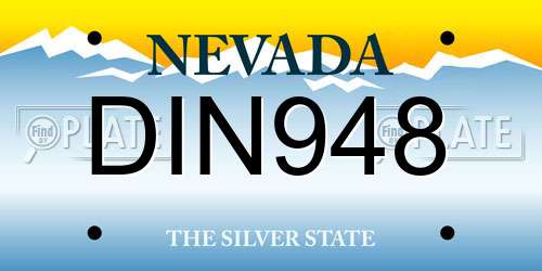 DIN948 Nevada License Plate