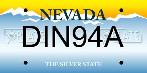 DIN94A Nevada License Plate