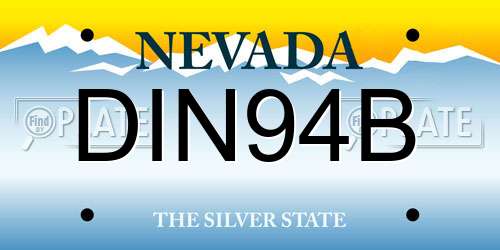 DIN94B Nevada License Plate