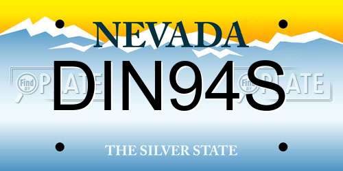 DIN94S Nevada License Plate