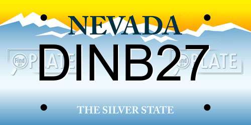 DINB27 Nevada License Plate