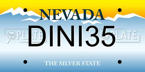 DINI35 Nevada License Plate