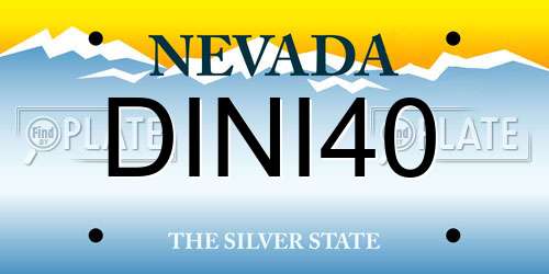 DINI40 Nevada License Plate