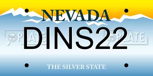 DINS22 Nevada License Plate