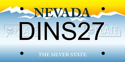 DINS27 Nevada License Plate