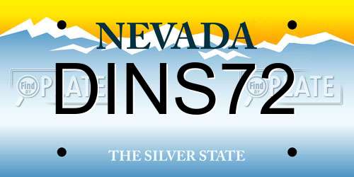 DINS72 Nevada License Plate