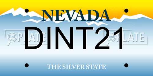 DINT21 Nevada License Plate