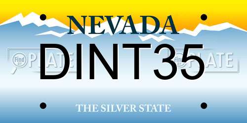 DINT35 Nevada License Plate