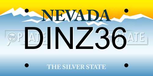 DINZ36 Nevada License Plate