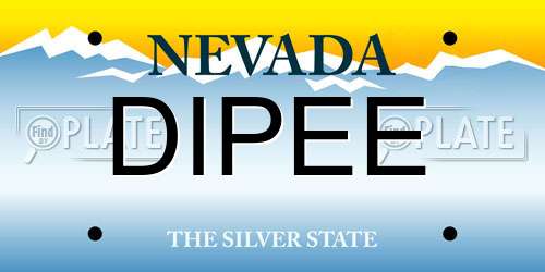 DIPEE Nevada License Plate