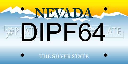 DIPF64 Nevada License Plate
