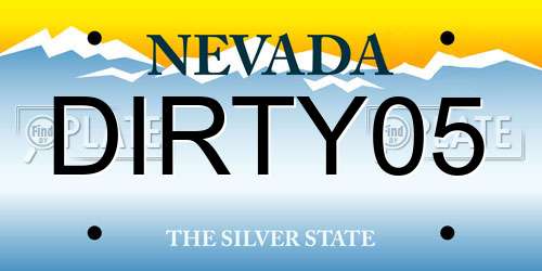 DIRTY05 Nevada License Plate