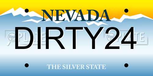 DIRTY24 Nevada License Plate