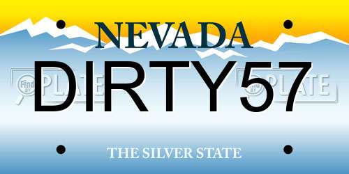 DIRTY57 Nevada License Plate