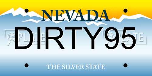 DIRTY95 Nevada License Plate