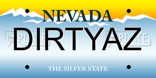 DIRTYAZ Nevada License Plate