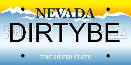 DIRTYBE Nevada License Plate