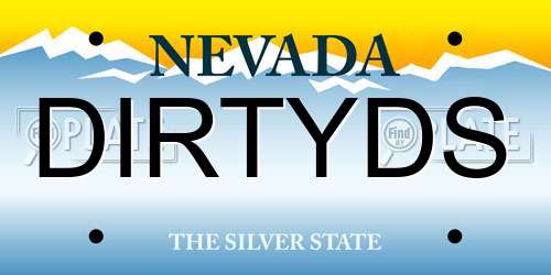 DIRTYDS Nevada License Plate