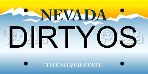 DIRTYOS Nevada License Plate