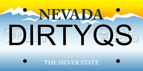 DIRTYQS Nevada License Plate