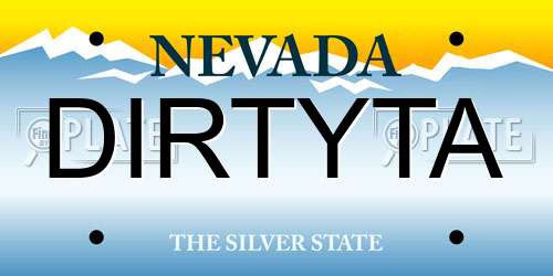 DIRTYTA Nevada License Plate