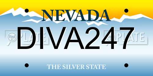 DIVA247 Nevada License Plate