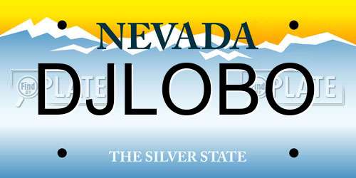 DJLOBO Nevada License Plate