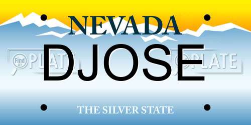DJOSE Nevada License Plate