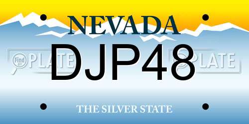 DJP48 Nevada License Plate