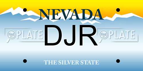 DJR Nevada License Plate