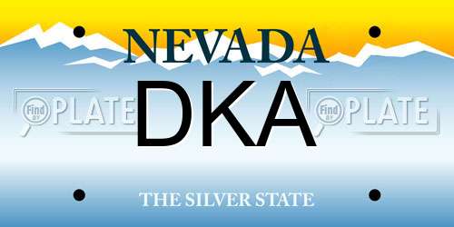 DKA Nevada License Plate