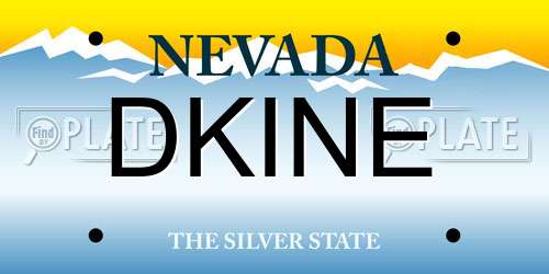 DKINE Nevada License Plate