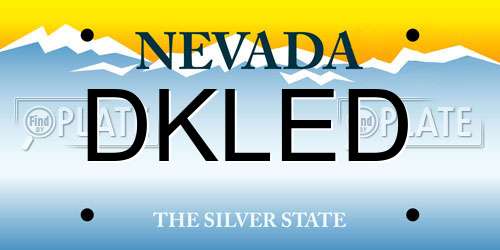 DKLED Nevada License Plate