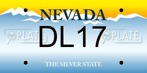 DL17 Nevada License Plate
