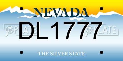 DL1777 Nevada License Plate