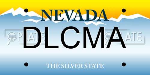 DLCMA Nevada License Plate