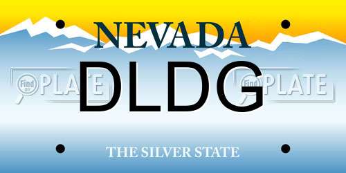 DLDG Nevada License Plate