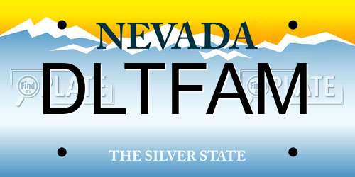 DLTFAM Nevada License Plate