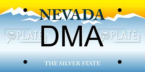 DMA Nevada License Plate