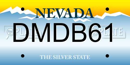 DMDB61 Nevada License Plate