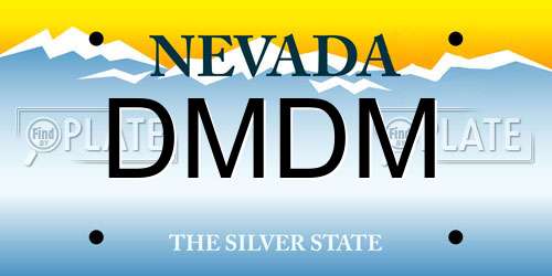 DMDM Nevada License Plate