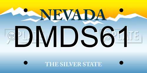 DMDS61 Nevada License Plate